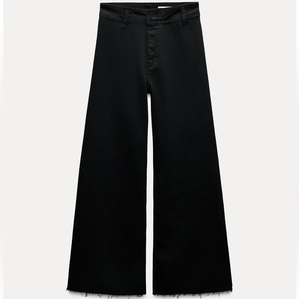 Zara Black Wide Leg Jeans- 6